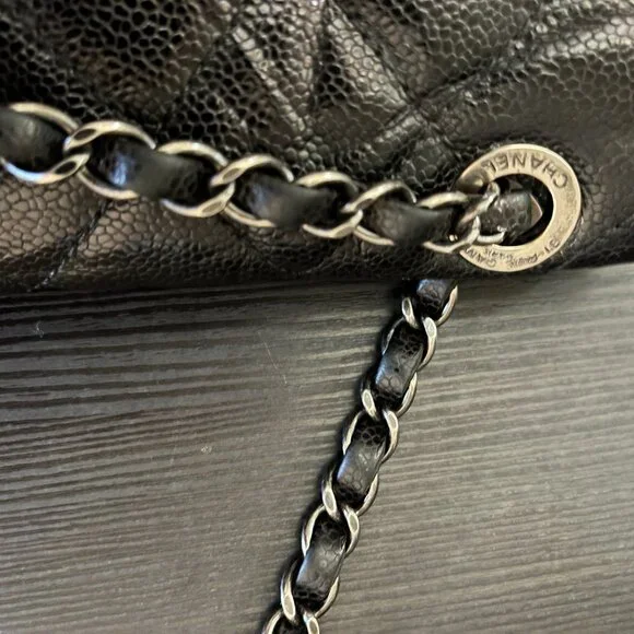 Chanel CC Crave Jumbo Quilted Cavier Flap Bag - Picture 10 of 16